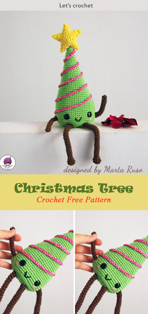 Crochet Christmas Tree Kawaii Amigurumi FREE PATTERN
