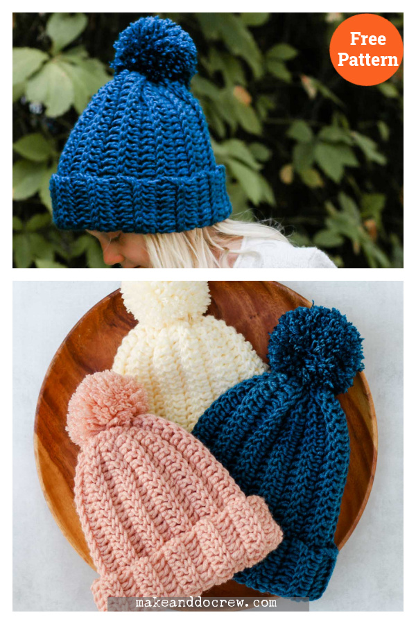 1 Hour Beanie Free Crochet Pattern