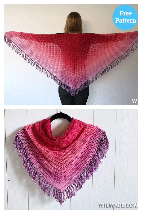 All The Way Shawl Crochet Free Pattern