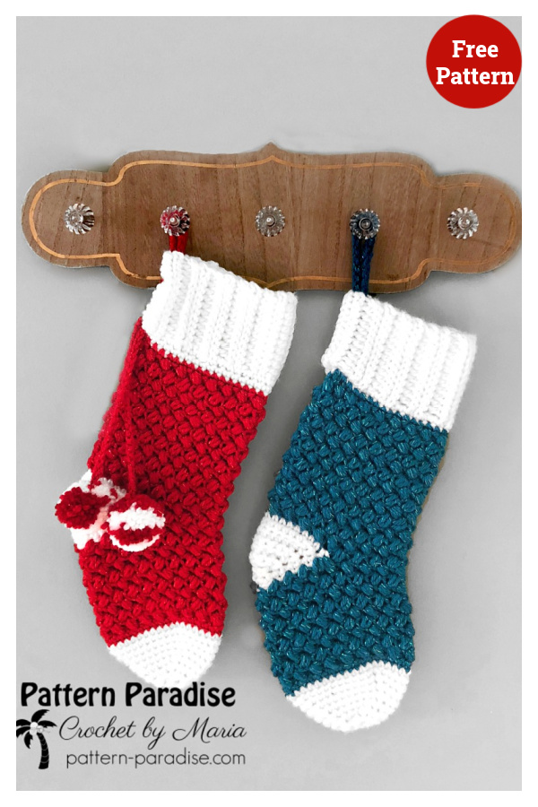 Christmas Stocking Crochet Free Pattern