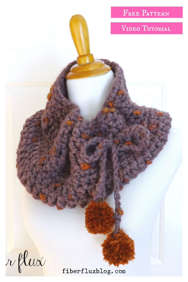 Plum Skies Cowl Free Crochet Pattern and Video Tutorial