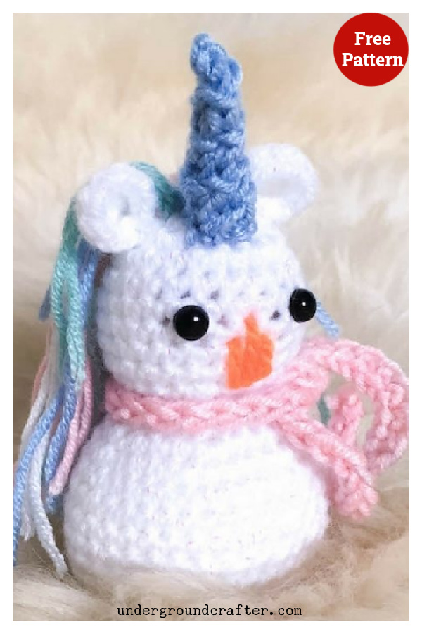Snowicorn Free Crochet Pattern