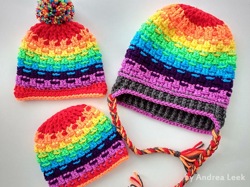 multicolor beanie crochet pattern