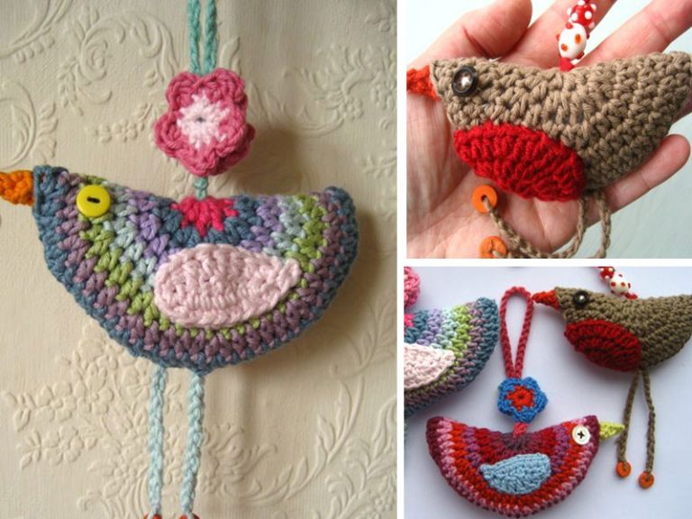 Birdie Decorations Crochet Free Pattern