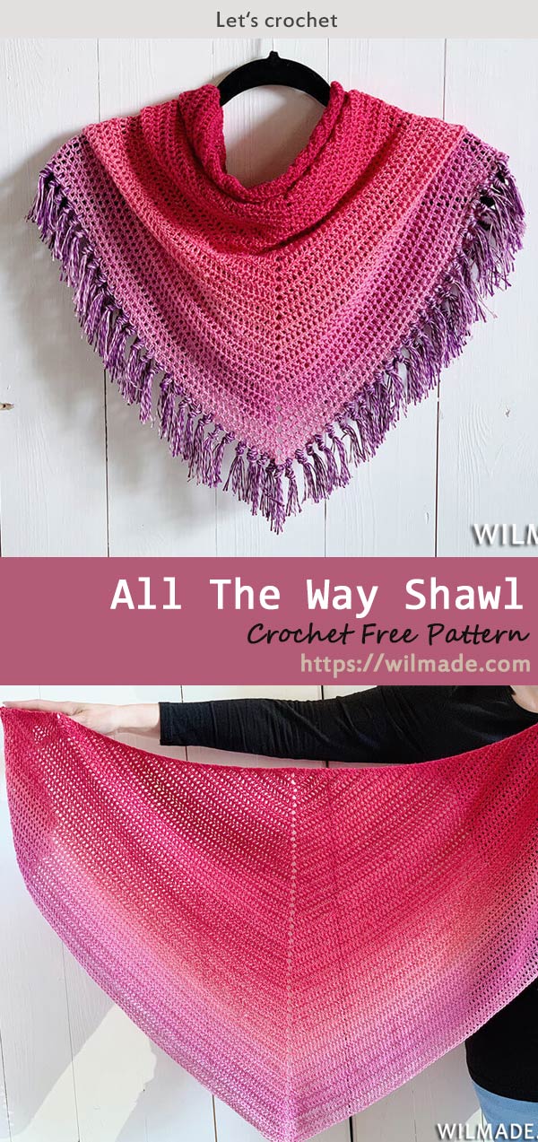 All The Way Shawl Crochet Free Pattern