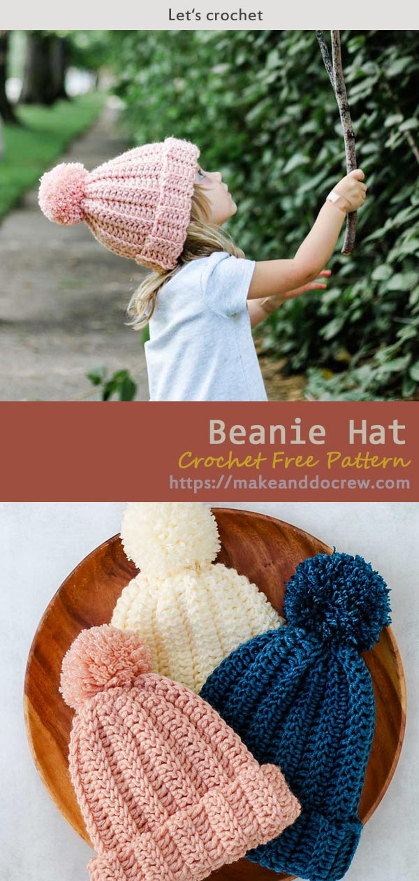 Beanie Hat Crochet Free Pattern