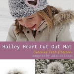 Hailey Heart Cut Out Hat Crochet Free Pattern