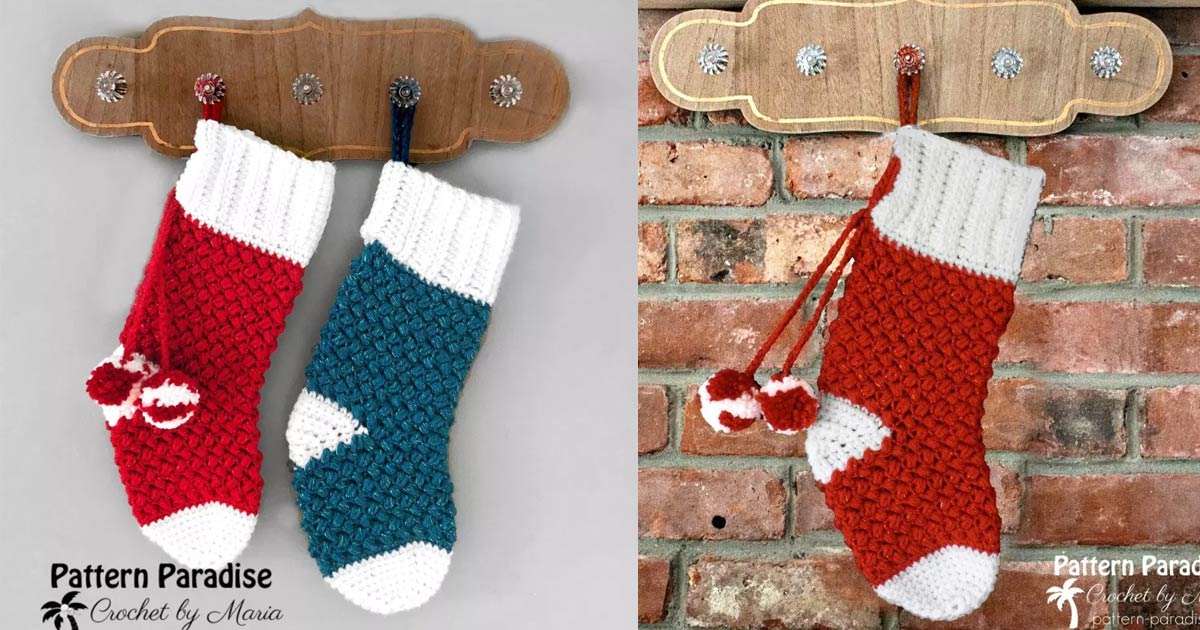 Christmas Stocking Crochet Free Pattern