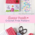 Easy House Pouch Crochet Free Pattern