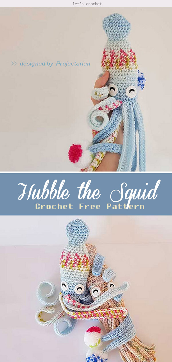 Hubble the Squid Crochet Free Pattern