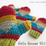 Hello Gnome Mittens in 3 Sizes Crochet Free Pattern