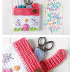 Easy House Pouch Crochet Free Pattern