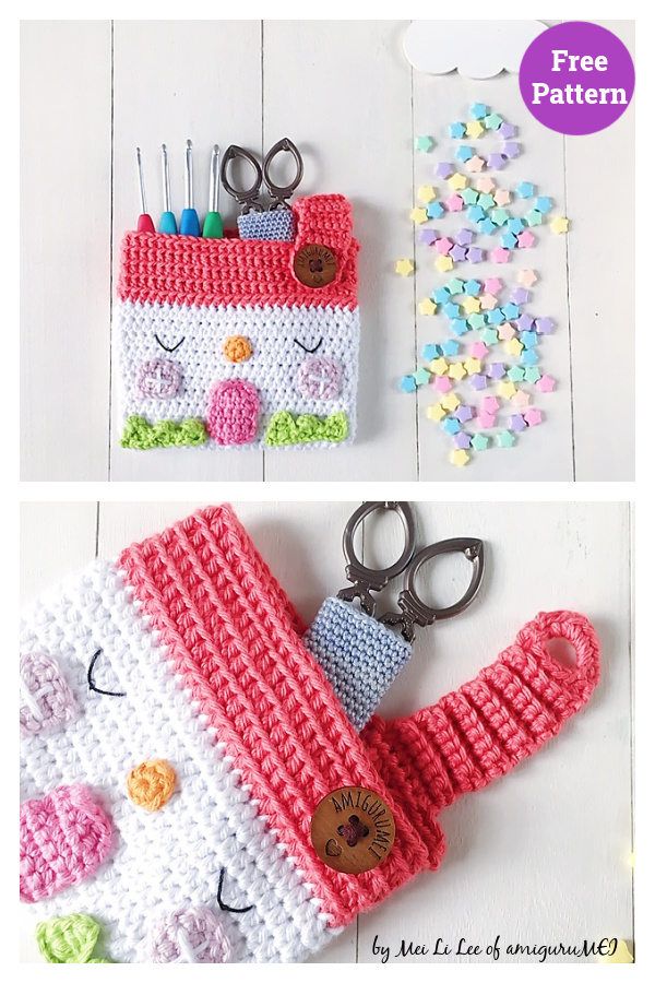 Easy House Pouch Crochet Free Pattern