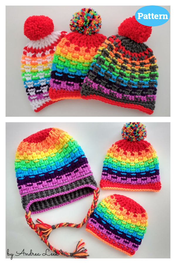 Rainbow Hat Crochet Pattern