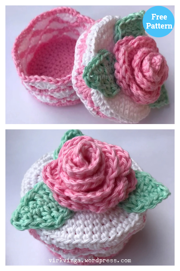 Romantic Rose Box Crochet Free Pattern