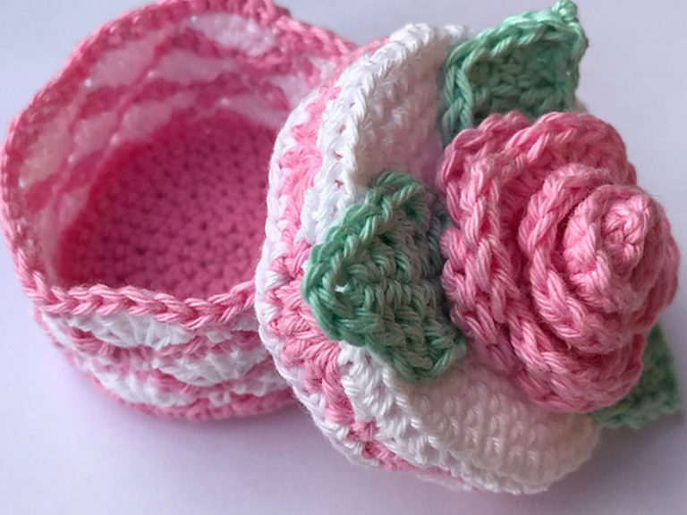 Romantic Rose Box Crochet Free Pattern