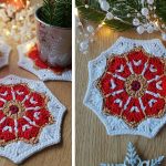 The Merry Little coaster Crochet Free Pattern