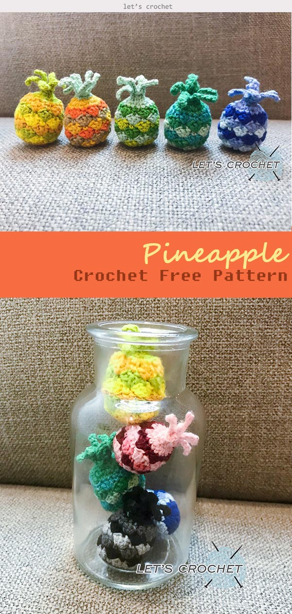 Crochet Mini Pineapple Free Pattern 