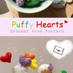 Puffy Hearts Crochet Free Pattern