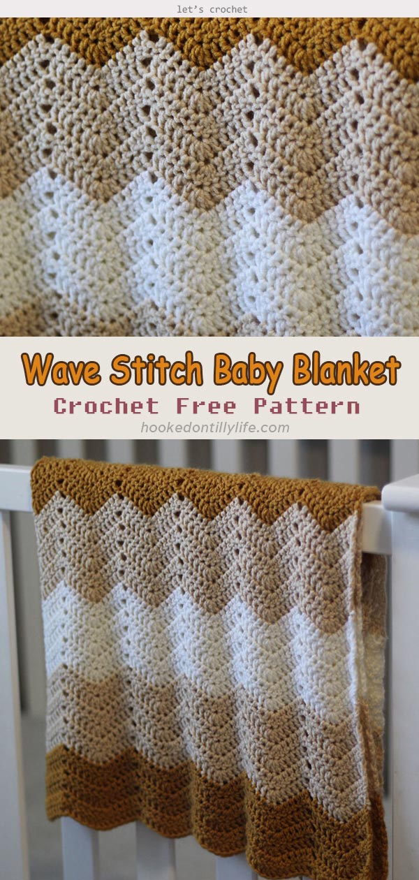 Wave Stitch Baby Blanket Free Crochet Pattern