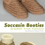 Soccasin Booties Crochet Free Pattern