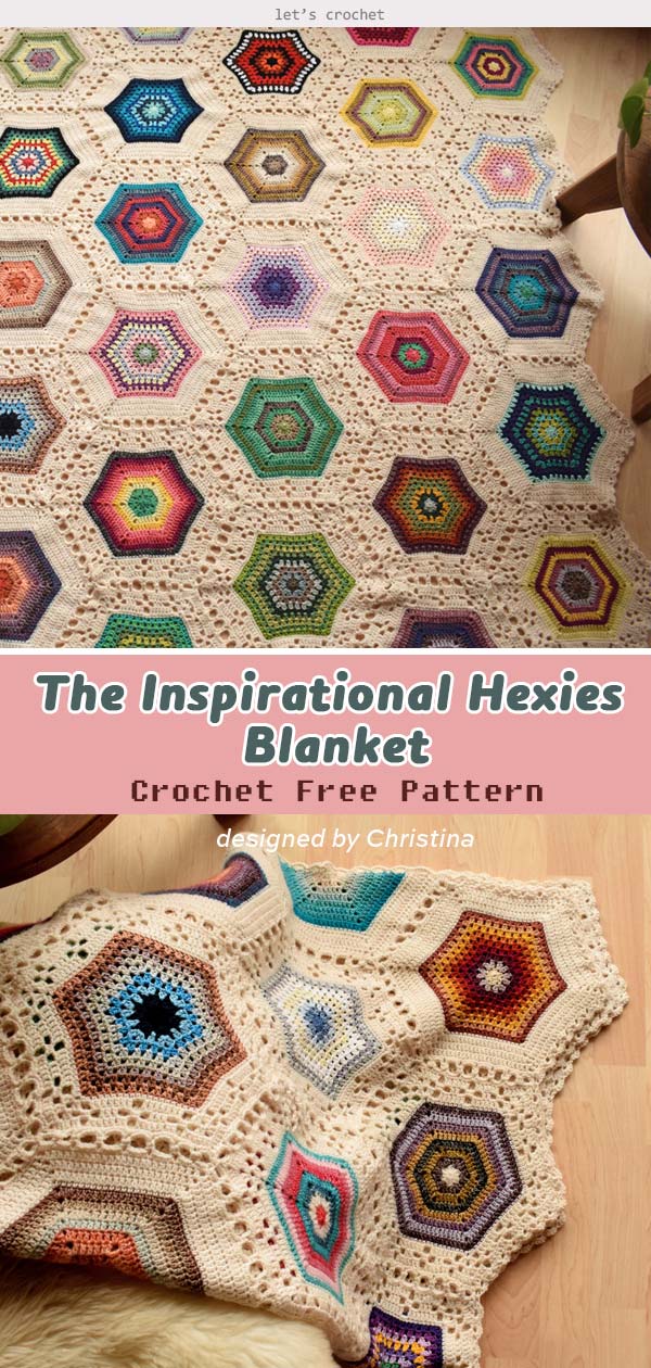 The Inspirational Hexies Blanket Crochet Free Pattern