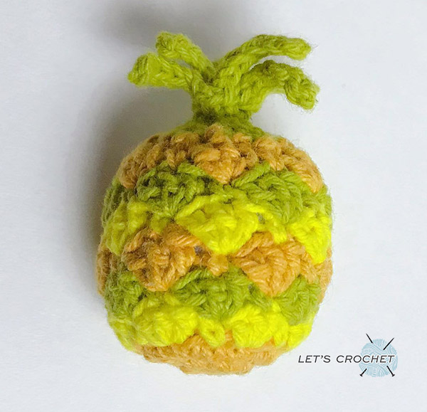Crochet Mini Pineapple Free Diagram Pattern
