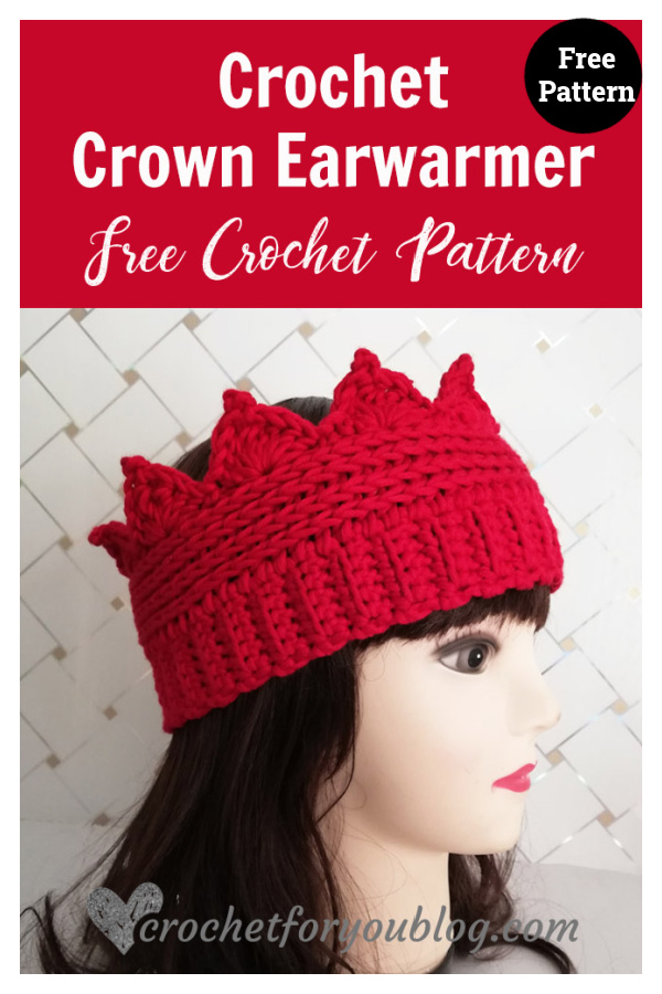 Crochet Crown Ear Warmer Free Pattern 
