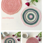 Winter Rose Mandala Crochet Free Pattern