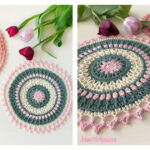 Winter Rose Mandala Crochet Free Pattern