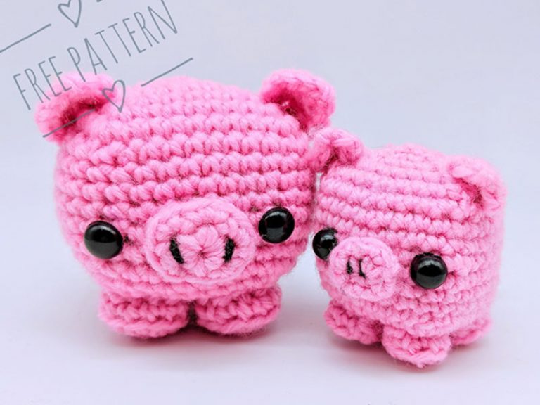 Cube Piggy Pig Amigurumi Crochet Free Pattern