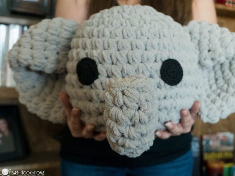 Elephant Pillow Crochet Free Pattern