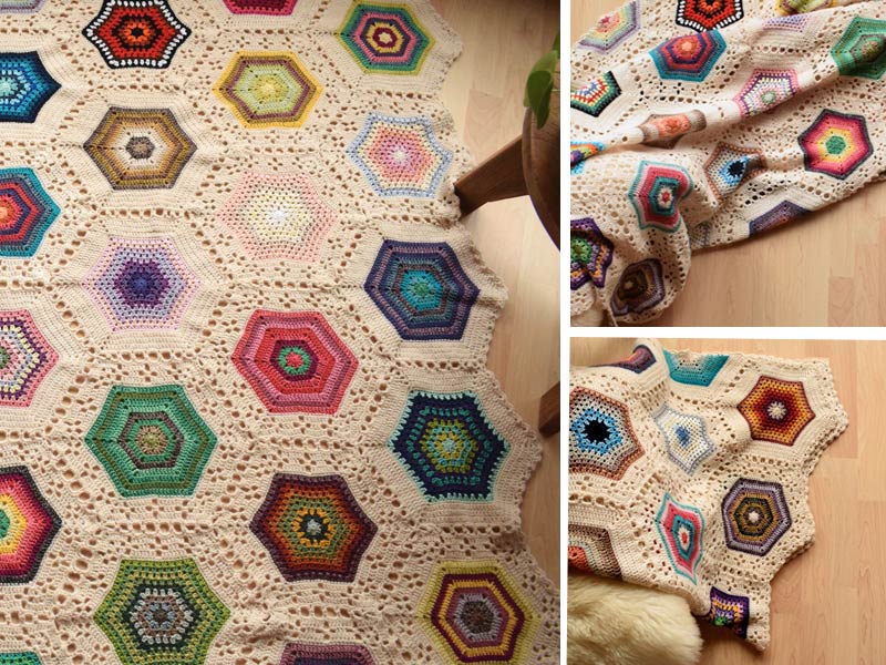 The Inspirational Hexies Blanket Crochet Free Pattern