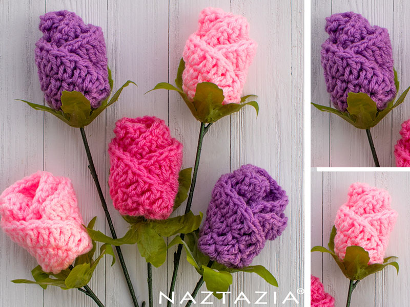 Download Crochet Simple Origami Rose Flower Free Pattern and Video Tutorial