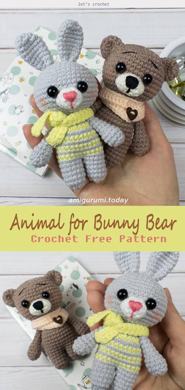Tiny Bunny and Bear Amigurumi Free Crochet Pattern