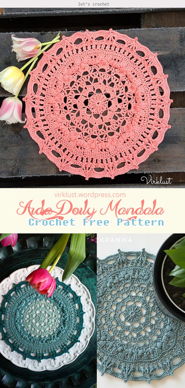 Aida Doily Mandala Crochet Free Pattern - 