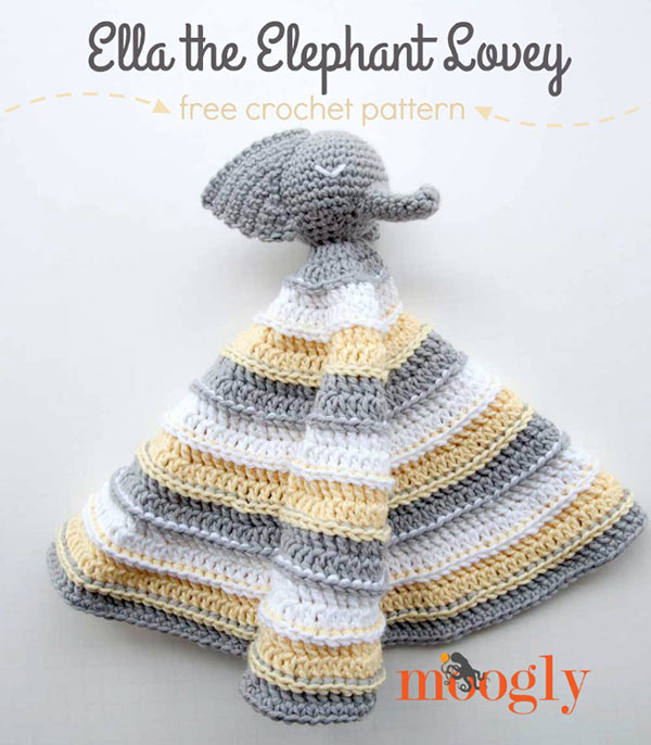 Elephant Baby Lovey Blanket Crochet Free Pattern