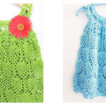 Pineapple Cascade Baby Dress Free Crochet Pattern