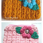 Puff Zip Flower Wallet Free Crochet Pattern