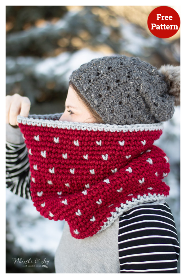 Snowfall Cowl Free Crochet Pattern