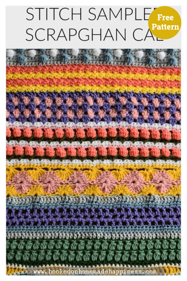 Stitch Sampler Scrapghan Free Crochet Pattern