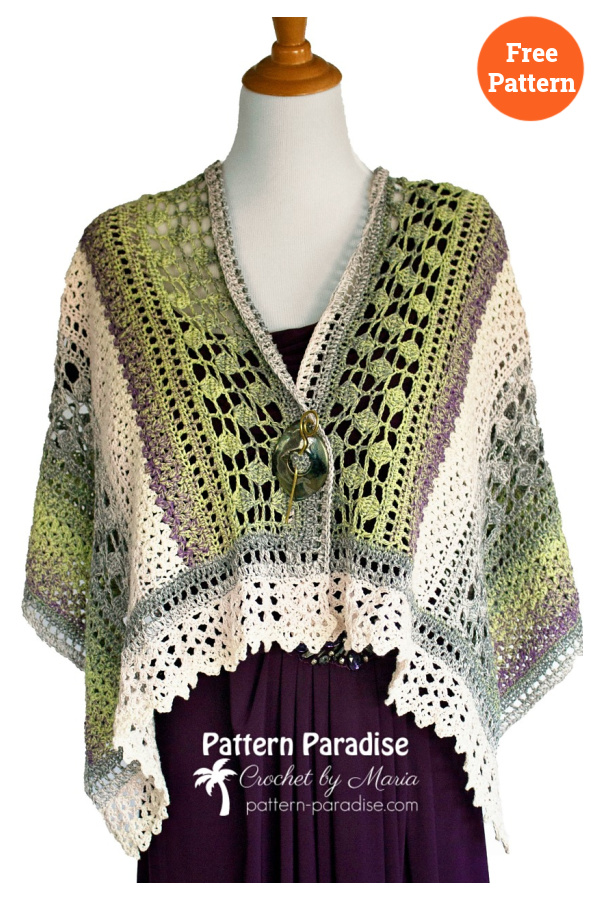Winter Indulgence Wrap Crochet Free Pattern