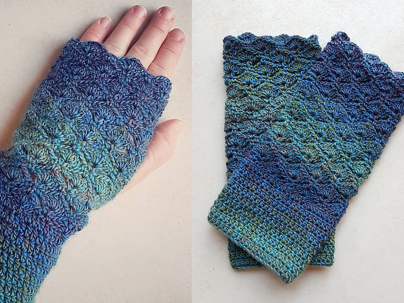Stormy Seas Gloves Crochet Free Pattern