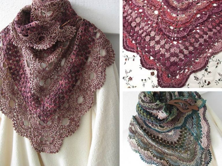 Virus Meets Granny Shawl Crochet Free Pattern
