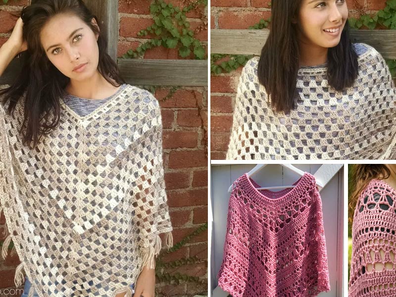 Timeless Boho Poncho Crochet Free Pattern