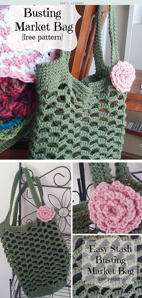 market bag crochet pattern easy