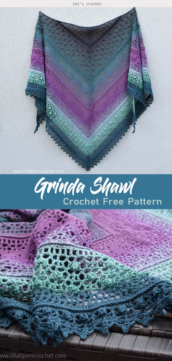 Grinda Shawl Crochet Free Pattern