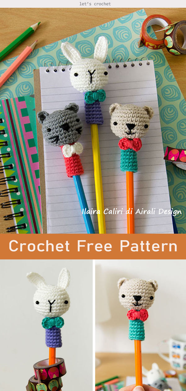  Crochet Animal Ami-pencil Free Pattern