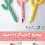 Crochet Cactus Pen And Pencil Cozy Crochet Free Pattern