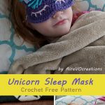 Child’s Unicorn Sleep Mask Crochet Free Pattern